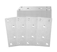 ASelected 22pcs Plaque Perforée Équerre pour Fixation en Inox 100 x 50 x 2 mm, Plaques Fixation Équerre pour Rejoint la Fixation et Réparation Meubles, Argenté