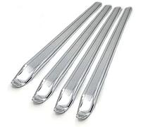 ASelected 4 Pièces Démonte Pneu Manuel, 30cm Demonte Rneu Moto/Voiture en Acier Au Manganèse,Outils de Réparation Levier Demonte Pneu Vélo Voiture Moto (Argent)