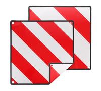 ASelected 50 x 50 cm - Panneau d'avertissement 2 en 1 en Aluminium avec Trous de Fixation pour Porte-vélos, Porte-vélos, remorque arrière, Caravane