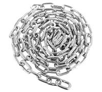 ASelected Chaîne galvanisée robuste de 2,5 m, maillons de chaîne en acier inoxydable de 6 mm, serrure de chaîne de porte pour clôtures extérieures, cages d'animaux, fournitures de parc