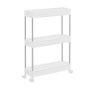 ASelected Chariot de Cuisine à 3 étagères - Étagère étroite sur roulettes - Multifonction - Organiseur de Cuisine - pour Cuisine, Salle de Bain, buanderie
