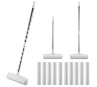 ASelected Lot de 10 Rouleaux Anti-Peluches de 24 cm avec poignée Extensible de 50 à 100 cm pour vêtements, canapé, lit et Moquette, Rouleau Anti-Peluches pour Poils d'animaux, Poils de Chat, Poils de