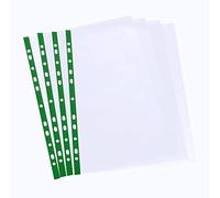ASelected Lot de 100 pochettes perforées en plastique transparent de qualité A4