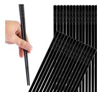 ASelected Lot de 20 paires de baguettes chinoises pour sushi - Passe au lave-vaisselle - En alliage - 24 cm - Antidérapantes - Pour sushis, riz, nouilles et plus encore