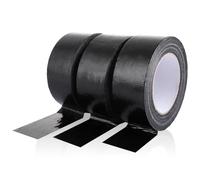 ASelected Lot de 3 rouleaux de ruban adhésif blindé - 50 m x 48 mm - Étanche - Pour réparation, bricolage, artisanat, intérieur et extérieur - Noir