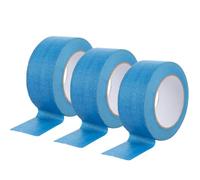 ASelected Lot de 3 rouleaux de ruban crêpe 48 mm x 50 m - Sans résidus - Facile à enlever - Pour travaux de peinture et rénovation