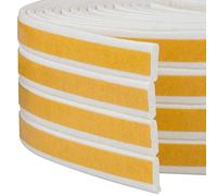 ASelected Lot de 4 rubans adhésifs en mousse EPDM pour porte et fenêtre - 12 m x 2 mm x 3 m - Blanc