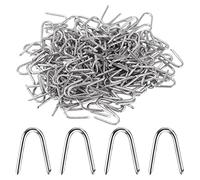 ASelected Lot de 400 Clou de Clôture en Forme de U, Crampillon Cloture Pour Fixer les Clôtures, les Filets Pare-Soleil, Fil de Fer Barbelé - 20×13 mm