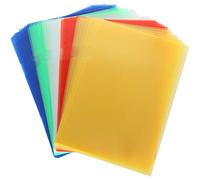 ASelected Lot de 60 pochettes A4 multicolores, 5 couleurs, extra résistantes, 180 μ, en plastique transparent, format A4, ouvertes sur le côté, pour ranger du papier, des dossiers, le bureau de