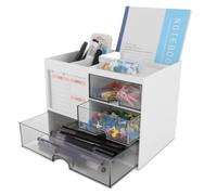 ASelected Organiseur de bureau avec 3 tiroirs - Organiseur multifonction pour bureau, école, bureau à domicile