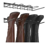 ASelected Support mural pour 4 paires de bottes de cowboy en métal pour extérieur, intérieur, entrée, garage, vestibule