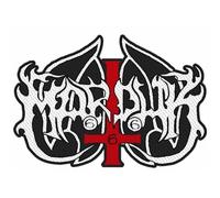 AsenbluT F B Marduk Écusson en forme de logo Noir métal, Noir , ca. 9,5 x 7 cm