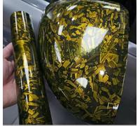 ASENDIWAY Rouleau de film vinyle en fibre de carbone forgé doré brillant pour voiture