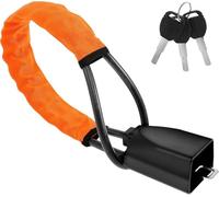 ASENDIWAY Verrou antivol universel pour volant de voiture avec 3 clés - Compatible avec la plupart des voitures, camions, SUV, camionnettes