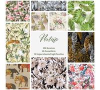 ASENME Ensemble de papier scrapbooking, papier décoratif de 200 grammes Papier (Nature, 10 unités)