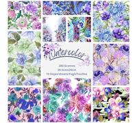 ASENME Pack Scrapbooking A4- 200 grammes, format A4 Papier (Aquarelle, 10 unités)