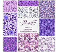 ASENME Pack Scrapbooking, format A4 - 200 grammes, format A4 Papier (Fleurs 2, 10 unités)