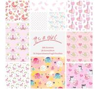 ASENME Papier scrapbooking, 10 feuilles format A4 Papier (C'est une fille, 10 unités)