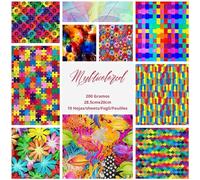ASENME Paquet de scrapbooking, papier de 200 grammes Papier (Multicolore, 10 unités)