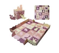 ASENME Tapis de Jeu Enfant 36 pièces XL 145x145cm (Grenat)