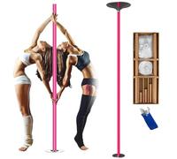 ASerZenith Barre De Pole Dance Fixe De 3 M À 3,6 M pour Femmes Rondes, Barre De Pole Dance Rotative pour La Maison, La Chambre Ou L'Appartement, Barre De Danse Professionnelle Porta,Silicone 2.3-3 m