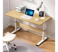 ASerZenith Bureau D'Ordinateur À Hauteur Réglable, Table Ergonomique Relevable pour Espace De Travail À Domicile, Idéal pour Étudier Et Écrire, Beige, 100 X 50 Cm, Bureau (Beige-120 X 60Cm)