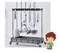 ASerZenith Chariot De Nettoyage Mobile pour Balai Et Serpillière, avec roulettes Universelles, Support De Rangement pour Parapluies Et Porte-Balai.