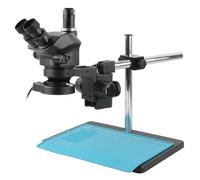 ASerZenith Ensemble De Microscope Stéréo Trinoculaire À Mise Au Point Réglable pour Laboratoire Industriel, Idéal pour La Réparation De Bijoux, De Téléphones Et De Montres.,with 0.7X 1.0X 2.0X