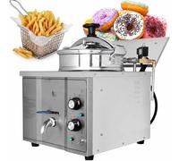 ASerZenith Friteuse À Poulet Haute Pression, Friteuse Électrique avec Thermostat, Acier Inoxydable 3000W, Machine À Frire sous Pression pour Fritures.