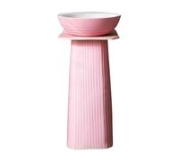 ASerZenith Lavabo à poser au sol, rose sur pied, lavabo de salle de bain en céramique, lavabo rond de 40 cm, lavabo à colonne 39,9 cm, lavabo de salle de bain combiné freestan (taille unique)