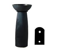 ASerZenith Lavabo de salle de bain colonne de salle de bain, lavabo de salle de bain sur pied en céramique avec bol à laver rond de 40 cm, évier à poser au sol avec robinet, miroir et kit