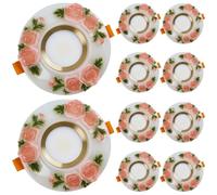 ASerZenith Lot de 10 Spots LED Encastrables À Intensité Variable, avec 3 Températures De Couleur Réglables, Diffuseur en Jade Synthétique, IRC ≥ 80+, Installation Facile pour Un ownlight-5W