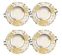 ASerZenith Lot De 4 Spots Encastrés LED À Intensité Variable, Luminaires De Plafond Ronds avec Température De Couleur Réglable 3000K/4000K/6000K, Spots LED Encastrés, Design De Styl,White-12W