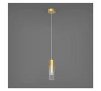 ASerZenith Lustre Cylindrique Suspendu À Tube Long, Compatible avec Salon Et Chambre À Coucher