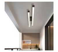 ASerZenith Lustre, Plafonnier LED Style Moderne Noir, Suspension Décorative Longue,Black-150cm
