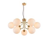 ASerZenith Lustre Vintage en Laiton Doré À 9 Lumières, Design Moderne, Sphérique Et Irrégulier, Idéal pour Une Cuisine, Une Salle À Manger, Un Évier Ou Un Bar, en Cuivre Et Ver（Gold-9T）
