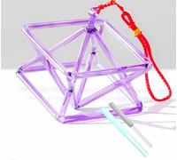 ASerZenith Mokaba Merkaba, Pyramide chantante en Cristal de Quartz Bleu, Instrument de Musique idéal pour l'harmonisation des Chakras, Parfait pour la sonothérapie, la méditation et