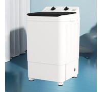 ASerZenith Petite machine à laver à chaussures portable, capacité de 8 kg, machine à laver semi-automatique à chaussures, séchoir rotatif avec minuterie et tuyau de vidange, camping appartement
