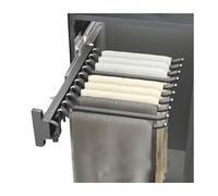 ASerZenith Portant À Pantalons Extensible À 10 Bras en Alliage D'Aluminium, Gain De Place pour Placard Et Magasin.,Color-1-Left-side mounting