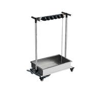 ASerZenith Porte-Balai Et Porte-Serpillière, Organisateur D'Outils De Jardin, Support À Balai Mobile sur Pied, Support À Outils De Jardin sur roulettes