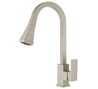 ASerZenith Robinet d'évier de Cuisine avec douchette extractible, Robinet en Laiton pour évier de Cuisine Commercial Moderne avec Eau Chaude et Froide, robinets de Cuisine extractib,Oatmeal