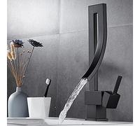 ASerZenith Robinet d'évier de Cuisine, Robinet d'évier de Cuisine pivotant en Acier Inoxydable Noir Mat pour Bar, Ferme ou Commerce.,Black