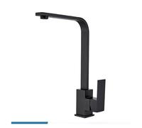 ASerZenith Robinet d'évier Noir, Robinet de Cuisine en Laiton de qualité supérieure, mitigeur Eau Chaude/Froide à Montage sur Plage, Rotation à 360°, Flexible, mitigeur de Salle de,B