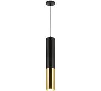 ASerZenith Suspension Industrielle LED Tube Long 12 W, Lampe Cylindrique Noire Moderne, Compatible avec Les Spots Encastrés Au Plafond.,Trichromatic Dimming-25cm