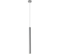 ASerZenith Suspension Moderne À Bande LED Mini Chromée À Intensité Variable, Lustre Linéaire Contemporain pour Bar Minimaliste, Lampe Suspendue À Tube Long,3200k-40CM