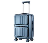 ASerZenith Valise à roulettes Universelle silencieuse, boîte épaisse avec Coins arrondis, Valise à Structure Composite à 3 Couches pour Voyages d'affaires (Bleu océan 25 Pouces)