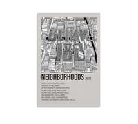 ASEUIYQWEH Blink-182 Poster de quartiers - Belle couverture - Décoration vintage - 40 x 60 cm - Style sans cadre