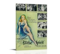 ASEUIYQWEH Poster Blithe Spirit - Art mural - Belle couverture - Décoration vintage - 30 x 45 cm - Style cadre