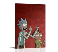 ASEUIYQWEH Poster d'anime Rick et Morty - Belle couverture - Décoration vintage - 20 x 30 cm - Style cadre