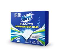 Asevi Bands Lessive en bandes pour machine à laver Active Fresh - Lessive concentrée hypoallergénique pour linge blanc et de couleur propre - Blanchissants optiques pour une luminosité supplémentaire